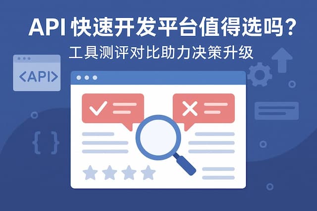 API快速开发平台值得选吗？工具测评对比助力决策升级