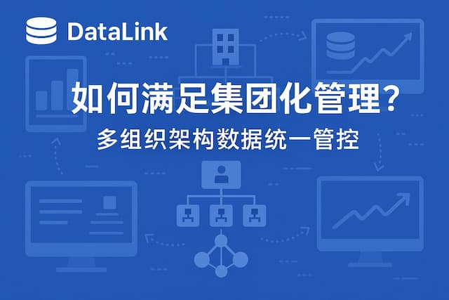 datalink如何满足集团化管理？多组织架构数据统一管控
