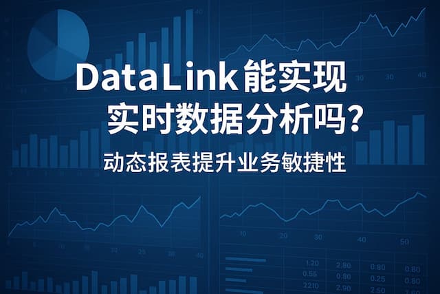 datalink能实现实时数据分析吗？动态报表提升业务敏捷性